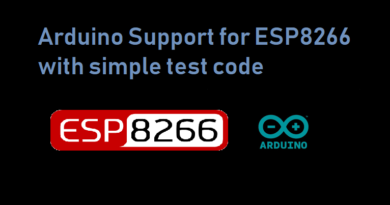 Arduino Support for ESP8266 with simple test code