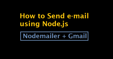 How to Send e-mail using NodeJS