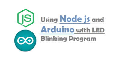 Using Node js and Arduino with LED Blinking Program