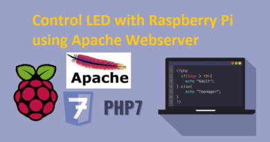 Control LED with Raspberry Pi using Apache Webserver