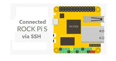 Connected ROCK Pi S via SSH