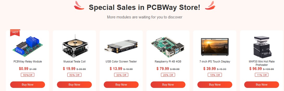 Special Sales in PCBWay Store!